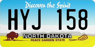 ND license plate HYJ158