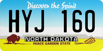 ND license plate HYJ160