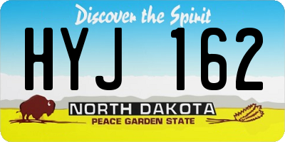 ND license plate HYJ162