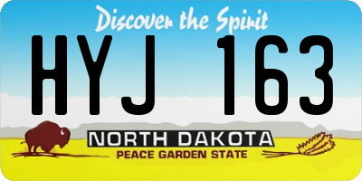 ND license plate HYJ163