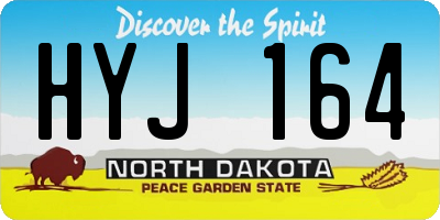 ND license plate HYJ164