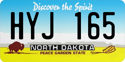 ND license plate HYJ165