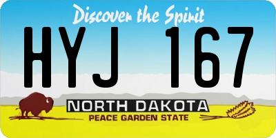 ND license plate HYJ167