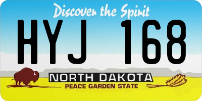 ND license plate HYJ168