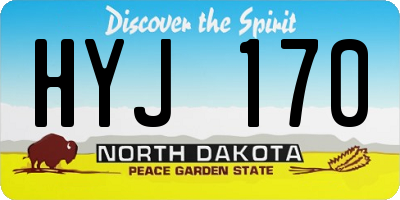 ND license plate HYJ170