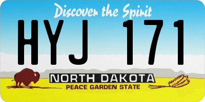 ND license plate HYJ171