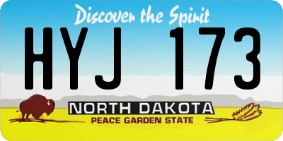 ND license plate HYJ173