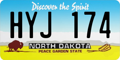 ND license plate HYJ174