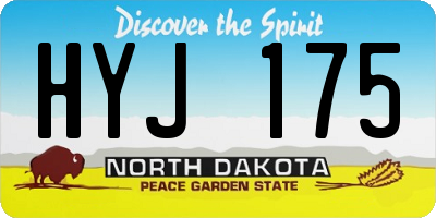 ND license plate HYJ175