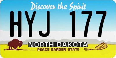 ND license plate HYJ177