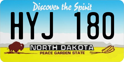 ND license plate HYJ180