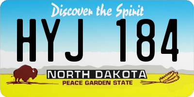 ND license plate HYJ184