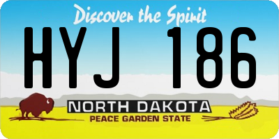 ND license plate HYJ186