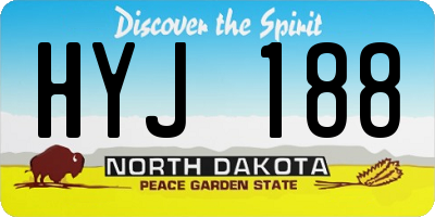 ND license plate HYJ188