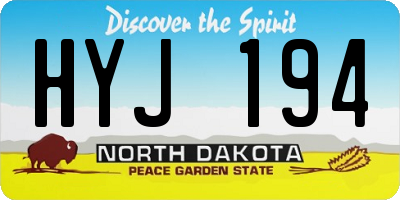 ND license plate HYJ194