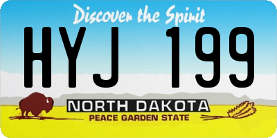 ND license plate HYJ199