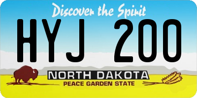 ND license plate HYJ200