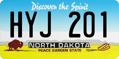ND license plate HYJ201