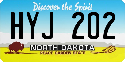 ND license plate HYJ202