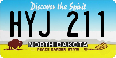 ND license plate HYJ211