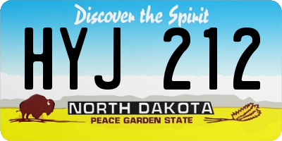 ND license plate HYJ212