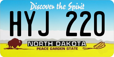 ND license plate HYJ220