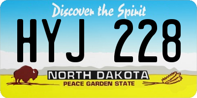 ND license plate HYJ228