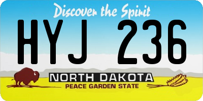 ND license plate HYJ236
