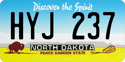 ND license plate HYJ237