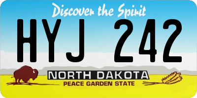 ND license plate HYJ242