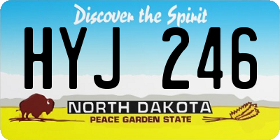 ND license plate HYJ246