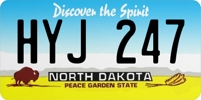 ND license plate HYJ247