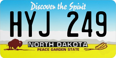 ND license plate HYJ249