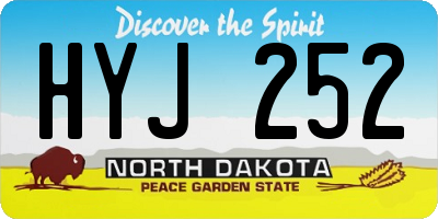 ND license plate HYJ252