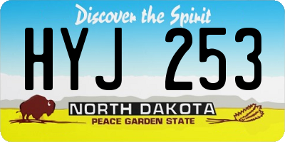 ND license plate HYJ253
