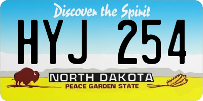 ND license plate HYJ254