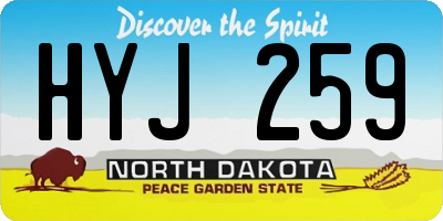 ND license plate HYJ259