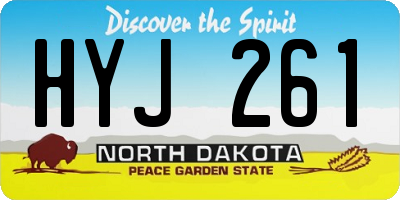 ND license plate HYJ261