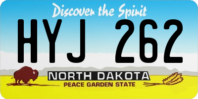 ND license plate HYJ262
