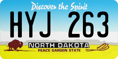 ND license plate HYJ263