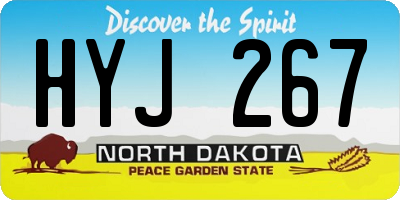 ND license plate HYJ267