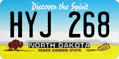 ND license plate HYJ268