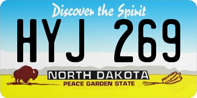 ND license plate HYJ269