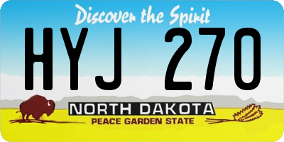 ND license plate HYJ270