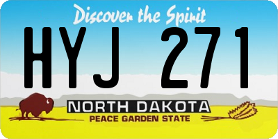 ND license plate HYJ271