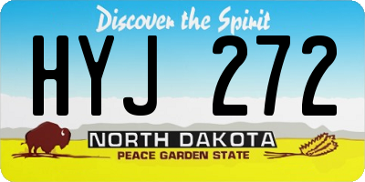 ND license plate HYJ272