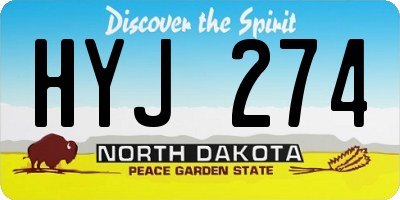 ND license plate HYJ274