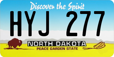 ND license plate HYJ277