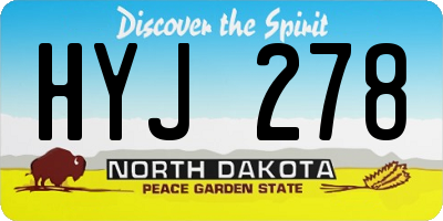 ND license plate HYJ278