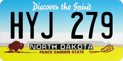 ND license plate HYJ279